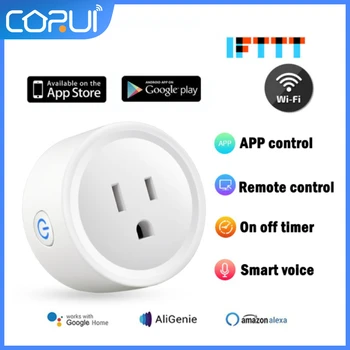 CoRui MUMS WIFI Smart MUMS Plug 20A Bluetooth Bezvadu Tālvadības Smart Taimeri ar Kontaktdakšu Smart Home Jauda Balss Kontroles Ligzda Google Alexa