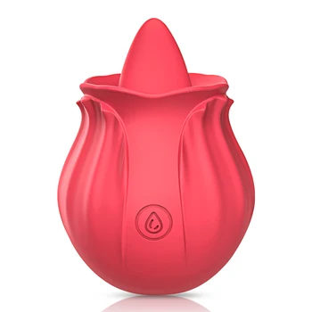 Rožu Sieviešu Masturbator mēles laiza Vibrators G Spot Krūtsgala Stimulācijas Plug Vibrējošais Silikona Klitora Seksa Rotaļlietas Pieaugušajiem
